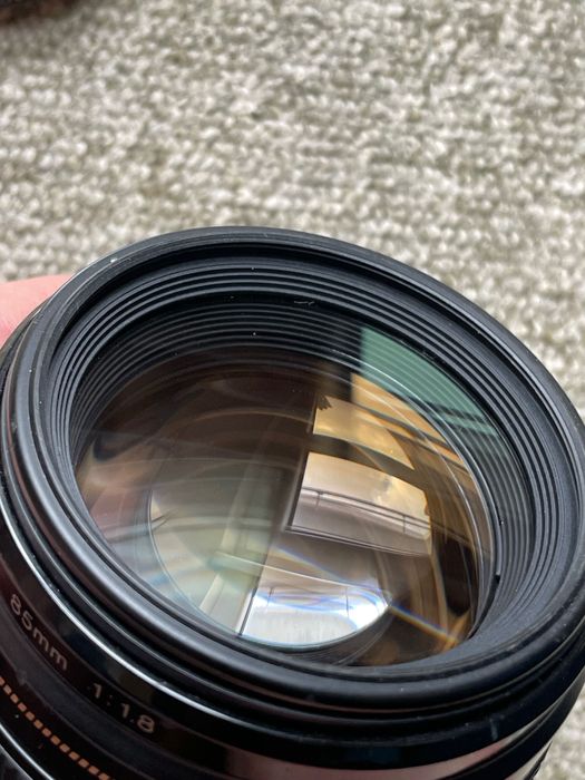 Обектив Canon EF 85mm f 1.8, Канон и UV филтър Kenko