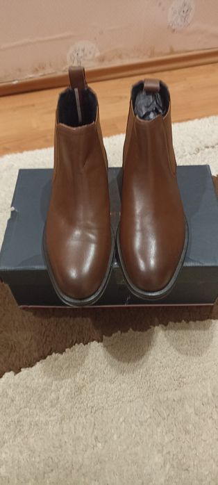 Ghete Tommy Hilfiger din Piele Maro