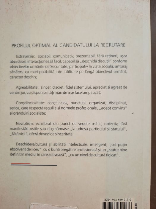 Carte Arhivele securității  -Biblioteca de istorie