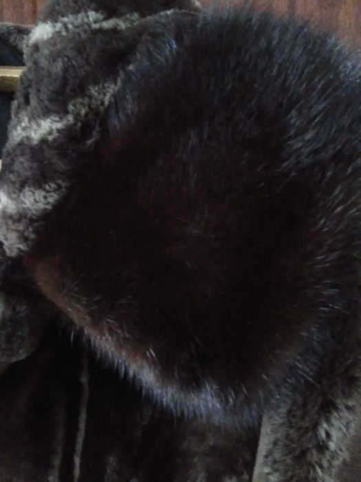 Шуба мутон с норкой 56-58 размер