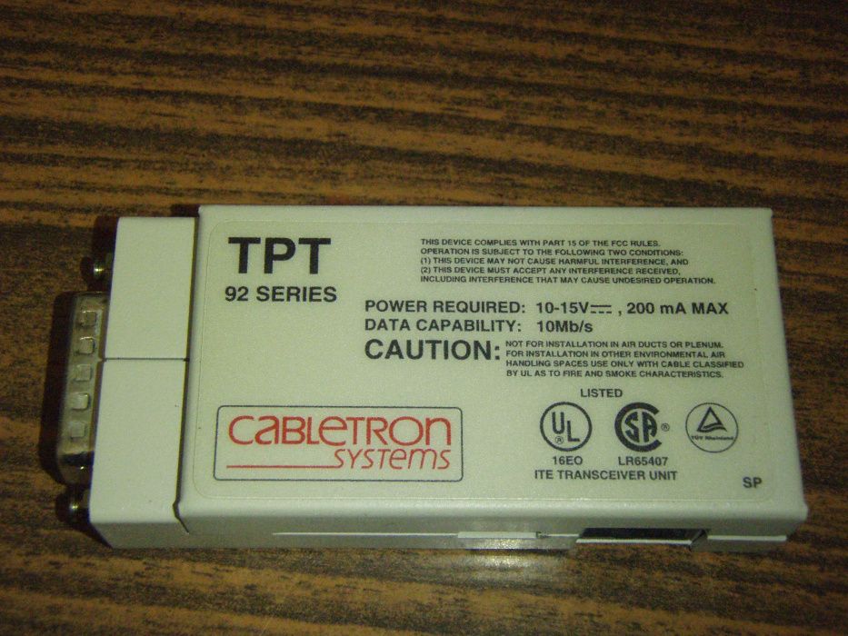 Cabletron TPT 92 series 802.3 10Base-T transceiver with Lanview, netes