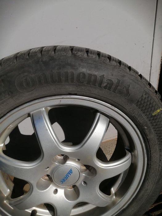 4бр зимни гуми Continental winter contact 185/60/R15 dot 2524 + джанти alutec  6J x 15H2