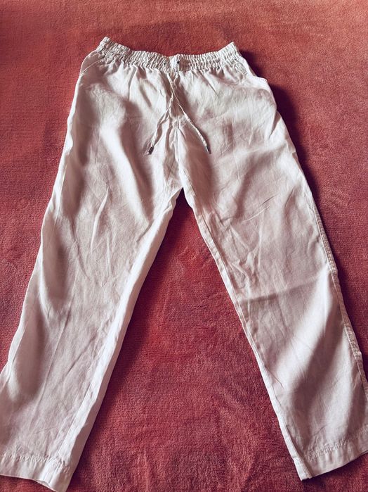 Pantaloni din in 100%