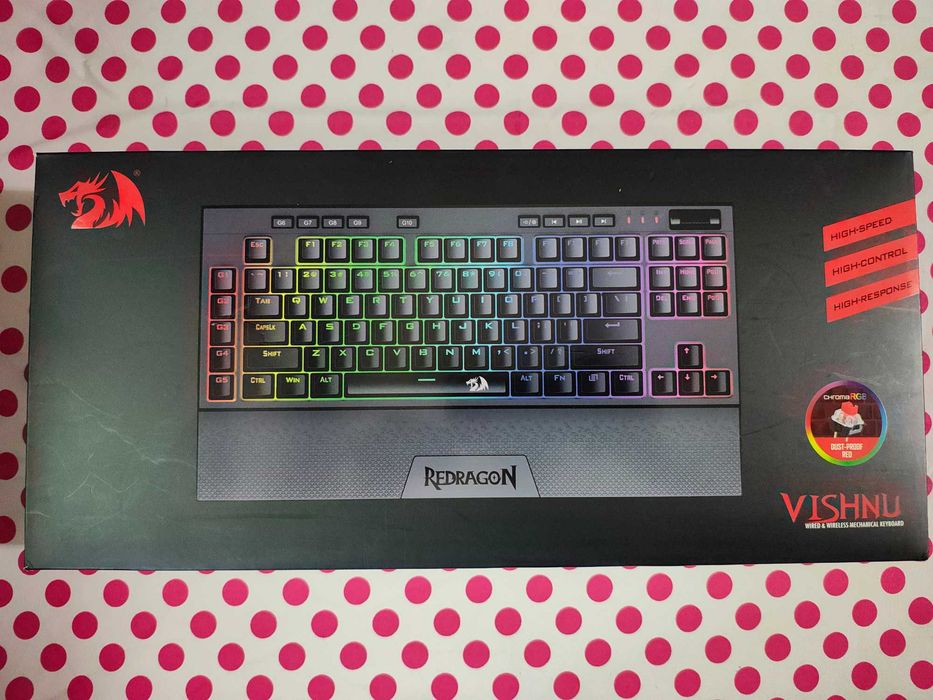 Tastatura Gaming Redragon Vishnu RGB Wireless Mecanica Red Switch.