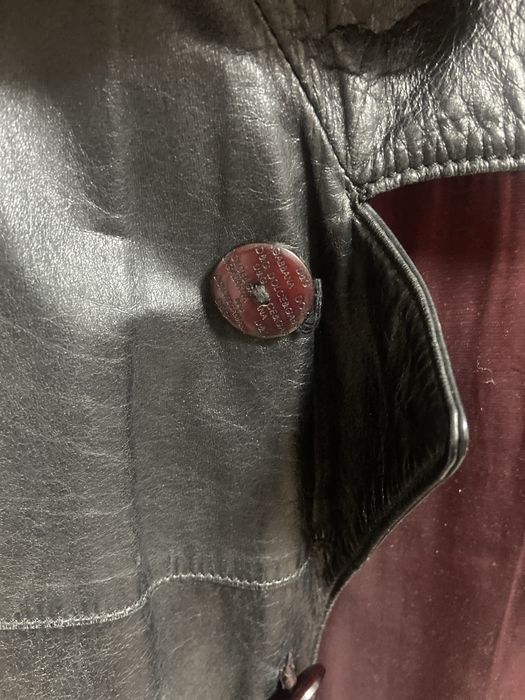 Кожаный сюртук Emporio Armani