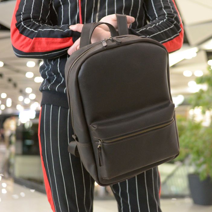 Rucsac din piele naturală. Rucsac pentru laptop. Genuine Leather Backpack. Laptop Backpack