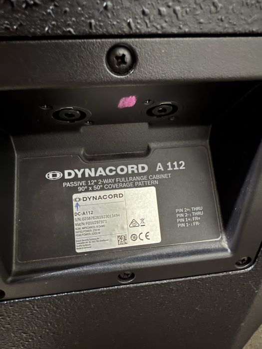 Vand boxe dynacord A112