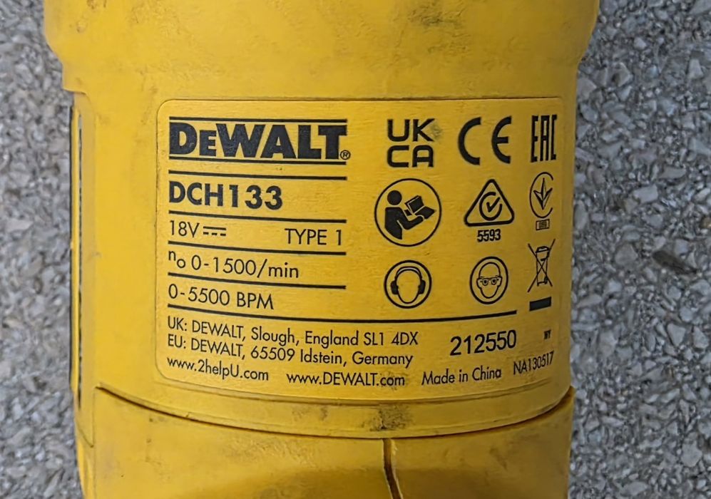 DeWalt DCH133 rotopercutor sds-plus 18V