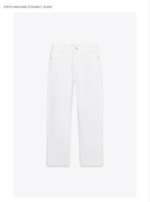 Бели и розови дънки Straight fit Zara