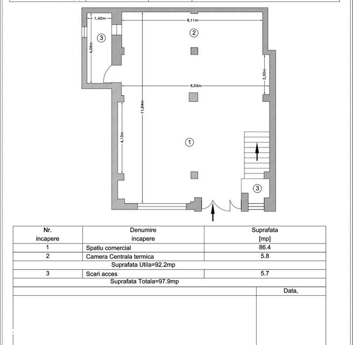 De inchiriat! Cladire P+etaj1,2 ,zona centrala