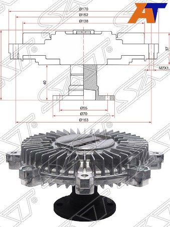 Вискомуфта Mitsubishi Delica