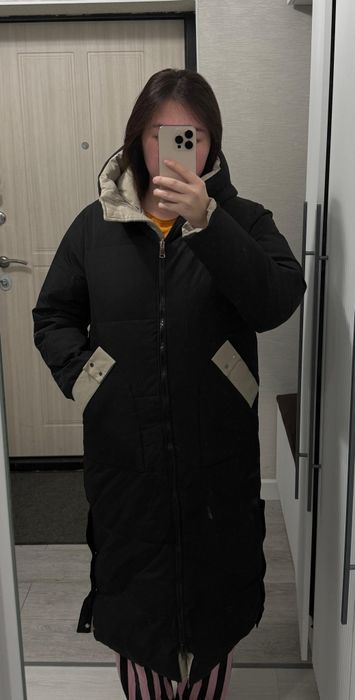 Двухсторонный куртка длинный