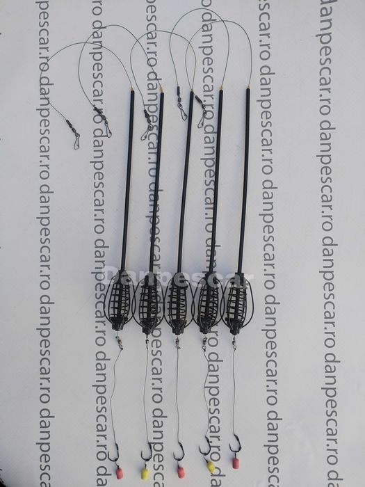 SET 5 Monturi CRAP CU SPIN Ac boiles si momitor 40gr antitangle rigid