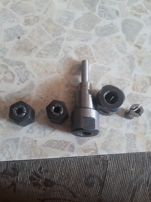 Цанговый переходник, цанги с гайками