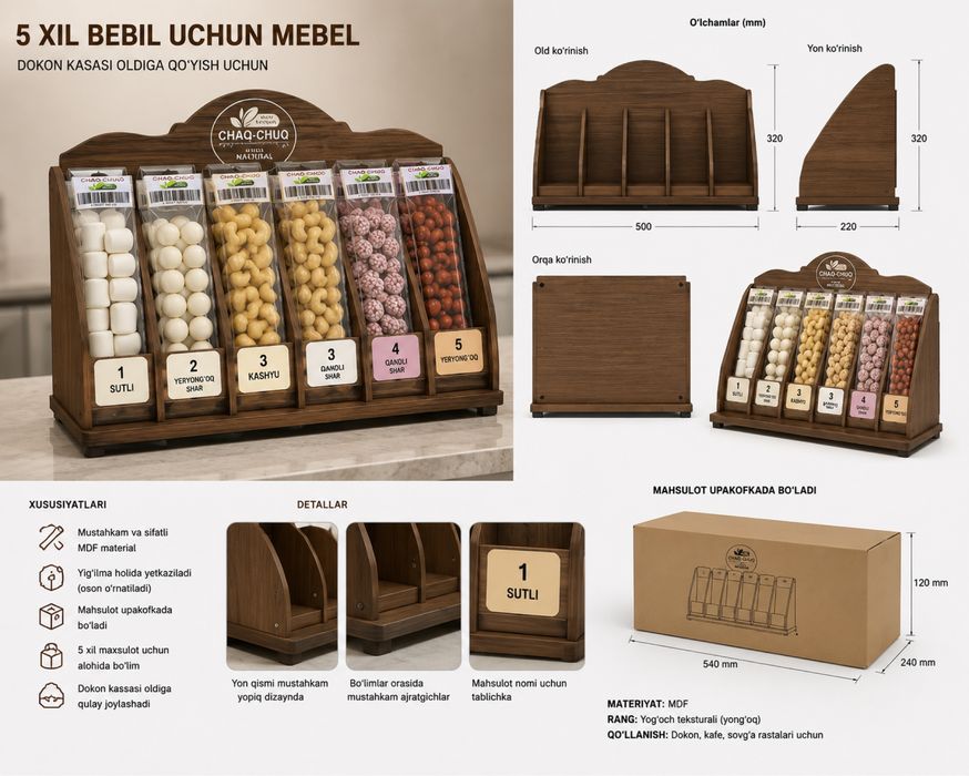 Buyum 6 xil maxsulotga moljalangan