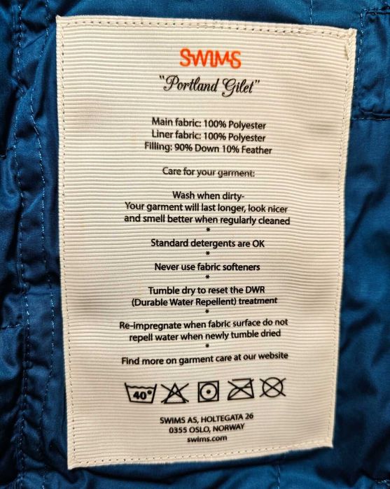 SWIMS Оригинална мъжка грейка с пух размер XL