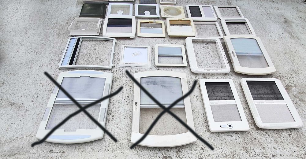 Rame trape rulote, autorulote, cu rulouri antiinsecte si/sau antisolar