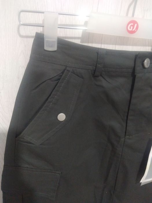 Карго юбка в сером цвете