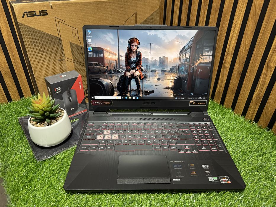 Игровой Ноутбук Asus Tuf Gaming A15 AMD Ryzen5-4600H/16GB/512/GTX1650/