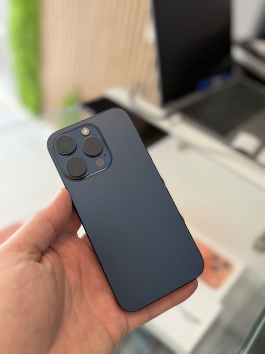 **ATS GSM** iPhone 15 Pro 128Gb Blue/Bat88%/Grad B/Fact+Gar 12 luni