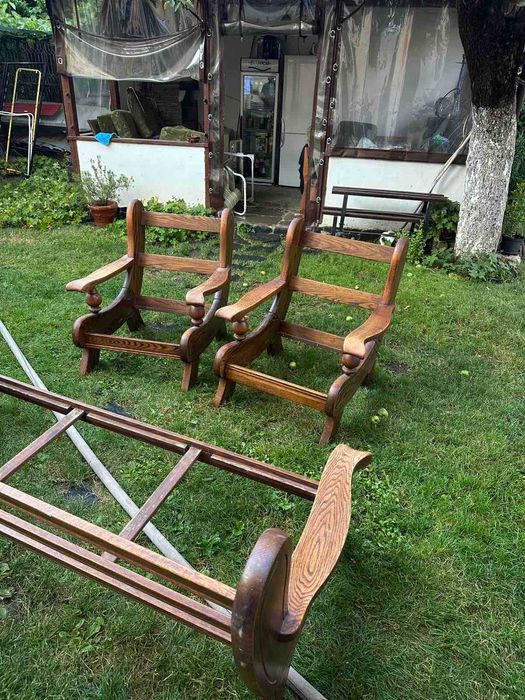 Холна мебел масивен дъб,3+1+1