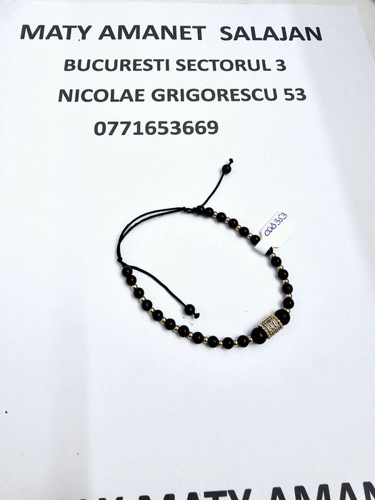 Vand bratara cu bile din aur 14 k 1.4 g cod 353