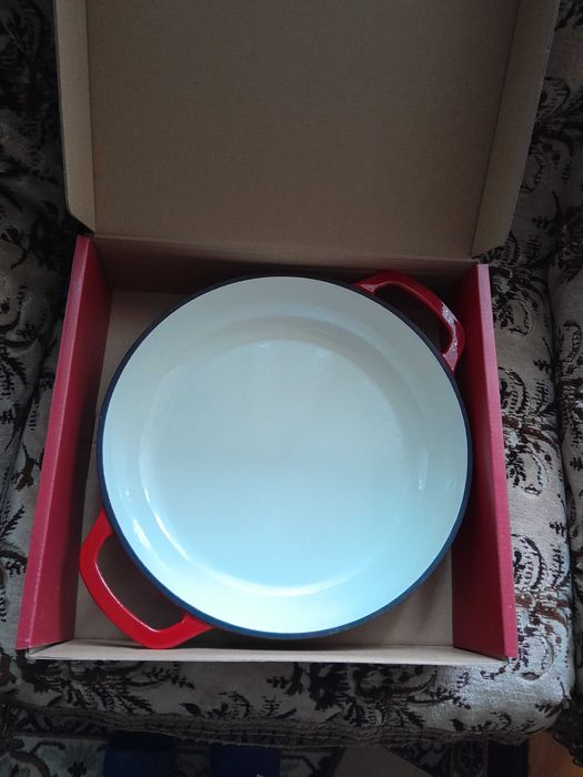 Tigaie/ceaun profesională, nouă din fontă cu capac – 3,1 L – Ernesto