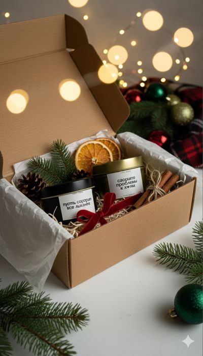 Новогодний подарок свечи