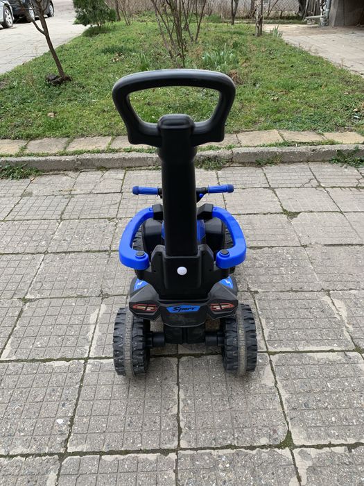 Ride on с дръжка ATV син