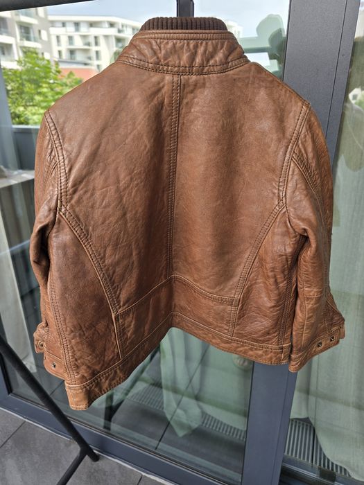 Geaca din piele Massimo Dutti