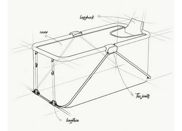 Сгъваема преносима вана за възрастни
