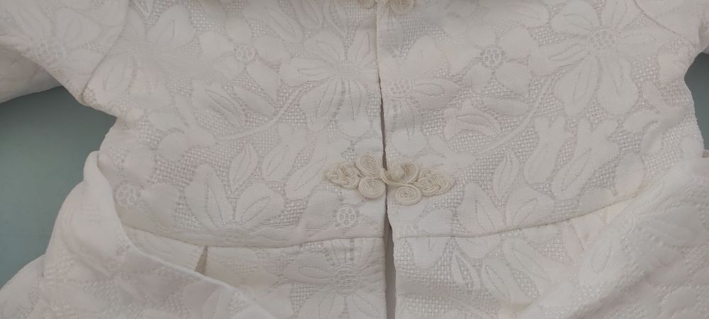 Set rochiță și paltonas bebe botez