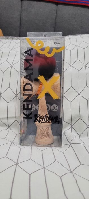 Kendama X Originala, Profesionala, Flippy, din Lemn, Rubber Grip