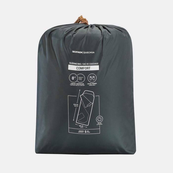 Sac de dormit de camping 0°c, Arpenaz - produs resigilat Decathlon