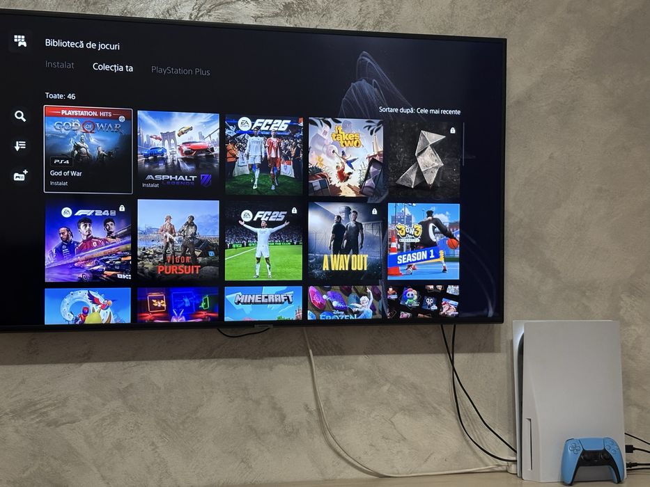 Playstation 5 Disk PS5 Disk in garantie, cu jocuri FIFA 26 Fortnite Minecraft Roblox