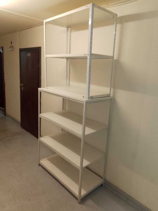 Масивен стелаж с 4 рафта, д/ш/в - 101х49х130 см