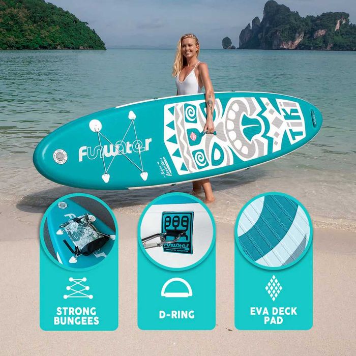 Надуваем падълборд FunWater TIKI Paddle Board SUP Оригинални НОВИ