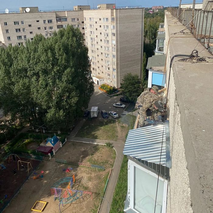 Жёсткая кровля. Балкон