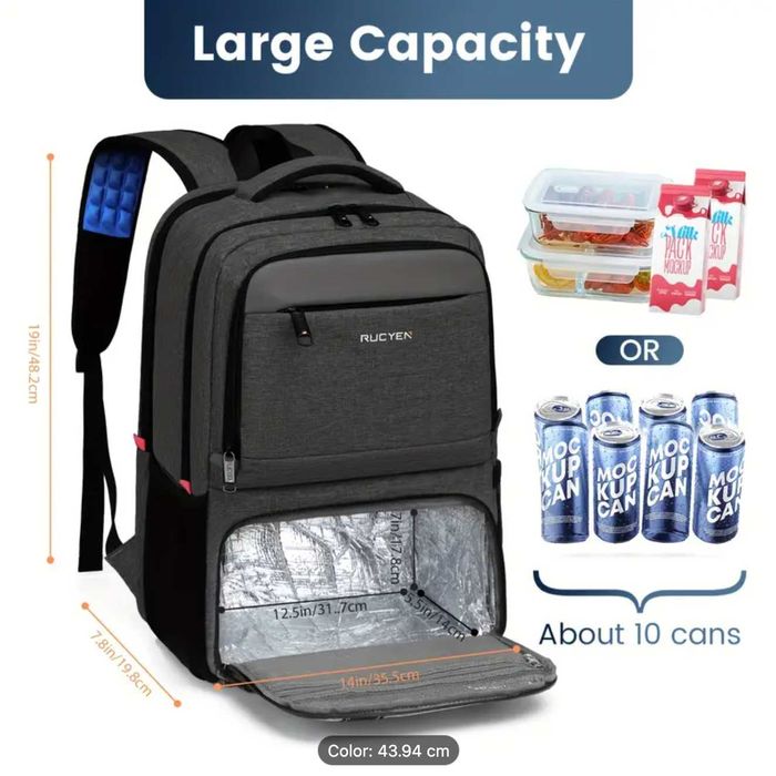 Sumka Universal katta sig'imli ovqat va kompyuter sumkasi