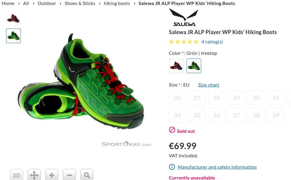 Salewa Jr Alp Player, marimea 34-35