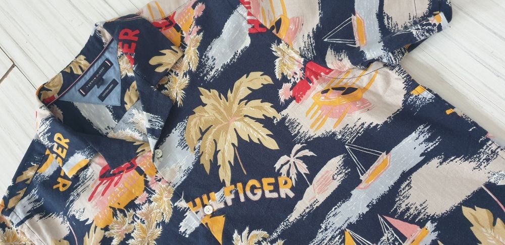 Tommy Hilfiger Cotton/ Len Mens Size L ОРИГИНАЛ! Мъжка Ленена Риза!