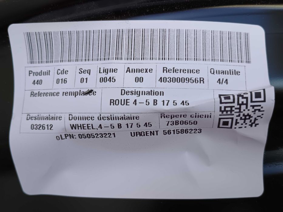 Резервни джанти (патерици) за Дачия, Рено, Нисан.