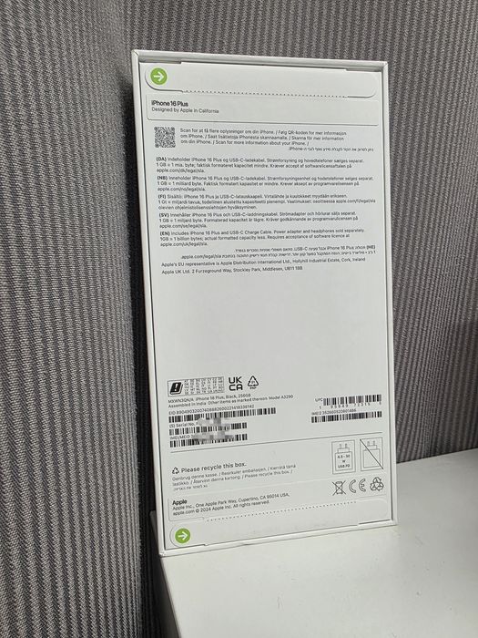 iPhone 16 Plus 256Gb Negru Nou Sigilat