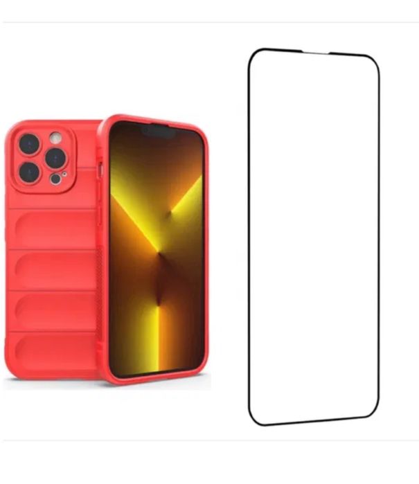Husa Silicon Liquid+Folie Sticla 11D 6D Privacy Iphone 16/PRO/PLUS/MAX