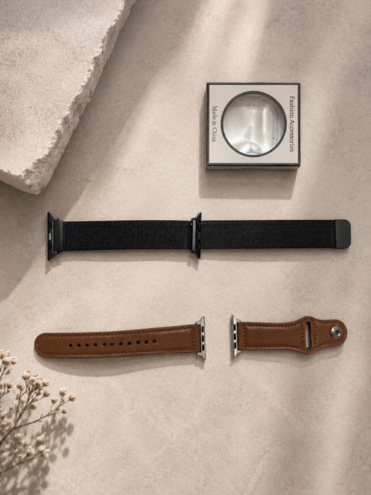 Корпус и ремешок кожа и металл для Iwatch apple watch 42,44,45,46mm