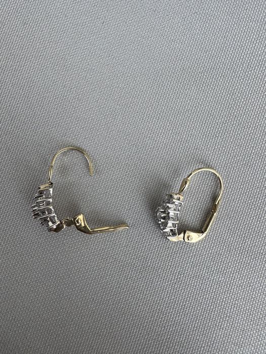 Cercei din aur 14 k si diamante