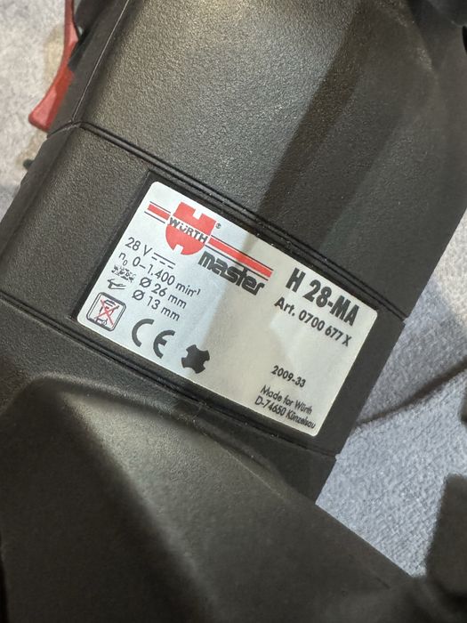 Акумулаторен перфоратор WÜRTH MASTER H 28-MA