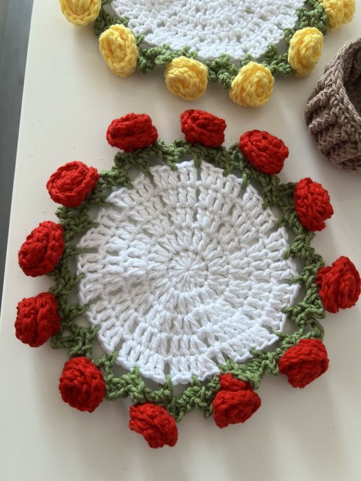 Set 2 coastere crosetate manual - cadou handmade