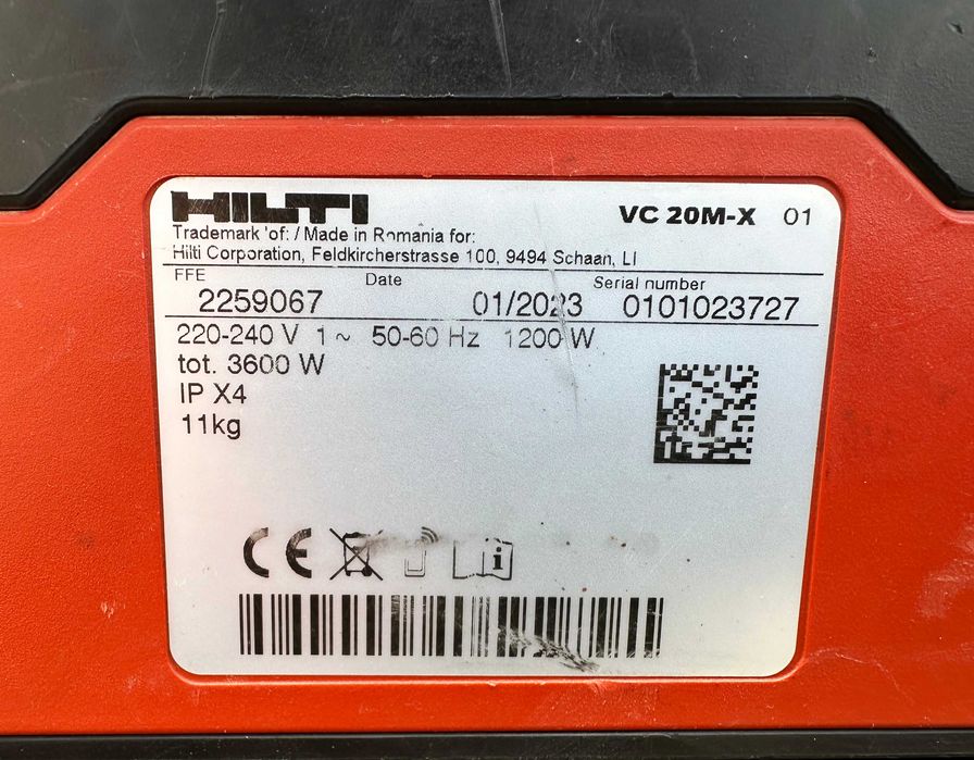 Hilti VC 20M-X - Индустриална прахосмукачка перфектен!