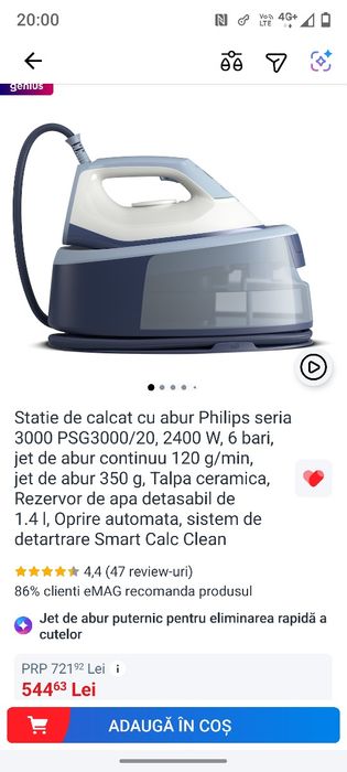 Statie de calcat cu abur philips, garantie